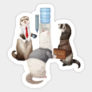 A business of ferrets Sticker